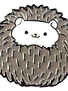 Hedgehog Cartoon Lapel Pin Puffy Animal Enamel Badge Brooch Pin Accessories